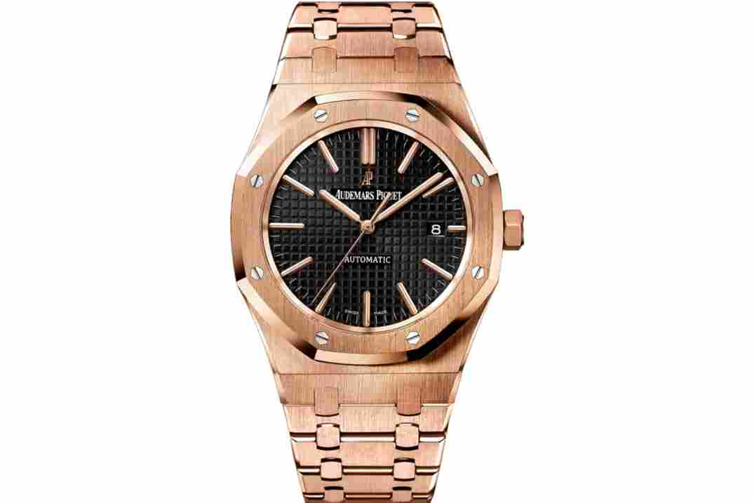 AUDEMARS PIGUET ROYAL OAK 41MM ROSE GOLD BLACK DIAL REF: 15500OR.OO.1220OR.01