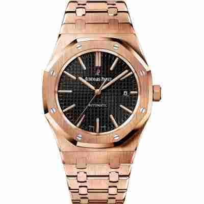 AUDEMARS PIGUET ROYAL OAK 41MM ROSE GOLD BLACK DIAL REF: 15500OR.OO.1220OR.01