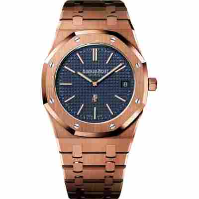 AUDEMARS PIGUET ROYAL OAK 41MM ROSE GOLD BLUE DIAL REF: 15400OR.OO.1220OR.03