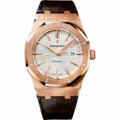 AUDEMARS PIGUET ROYAL OAK 41MM ROSE GOLD LEATHER STRAP REF: 15400OR.OO.D088CR.01