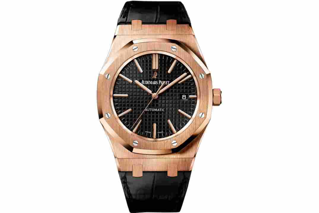 AUDEMARS PIGUET ROYAL OAK 41MM ROSE GOLD LEATHER STRAP REF: 15400OR.OO.D002CR.01