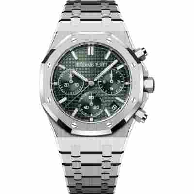 AUDEMARS PIGUET ROYAL OAK 41MM CHRONOGRAPH STEEL GREEN DIAL REF: 26240ST.OO.1320ST.04