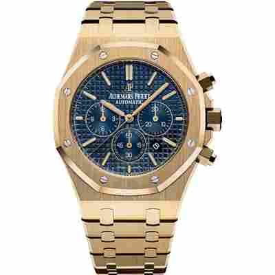 AUDEMARS PIGUET ROYAL OAK 41MM CHRONOGRAPH YELLOW GOLD BLUE DIAL REF: 26320BA.OO.1220BA.02