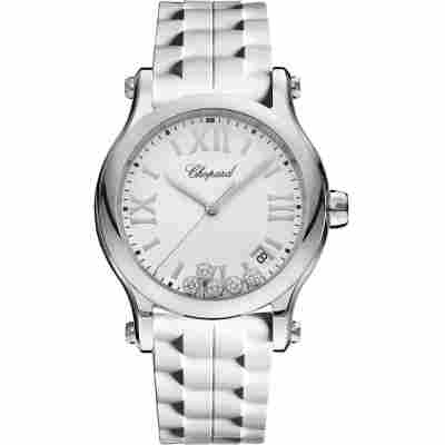 CHOPARD HAPPY SPORT 36MM DIAMONDS STEEL QUARTZ REF: 278582-3001