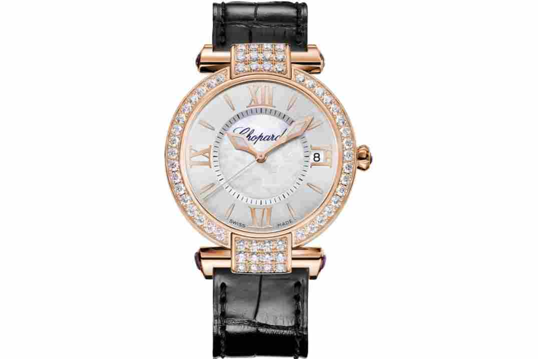 CHOPARD IMPERIALE 36MM ROSE GOLD SILVER DIAL AUTOMATIC REF: 384822-5002
