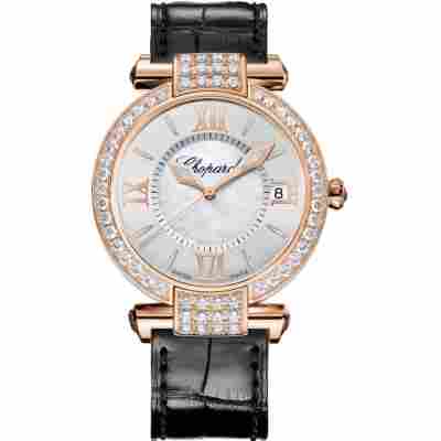 CHOPARD IMPERIALE 36MM ROSE GOLD SILVER DIAL AUTOMATIC REF: 384822-5002