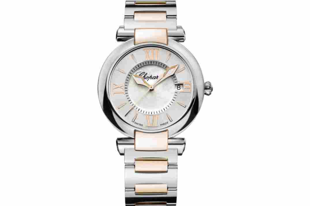 CHOPARD IMPERIALE 36MM ROSE GOLD&STEEL SILVER DIAL QUARTZ REF: 388532-6002