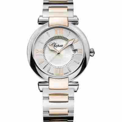 CHOPARD IMPERIALE 36MM ROSE GOLD&STEEL SILVER DIAL QUARTZ REF: 388532-6002