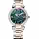 CHOPARD IMPERIALE 36MM ROSE GOLD&STEEL GREEN DIAL DIAMOND BEZEL REF: 388532-6009