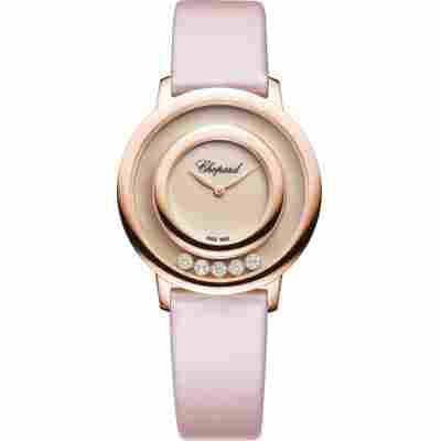 CHOPARD HAPPY DIAMONDS 38MM ROSE STONE DIAL ROSE GOLD QUARTZ REF: 209429-5106