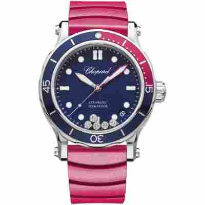 CHOPARD HAPPY DIAMONDS 40MM BLUE DIAL STEEL AUTOMATIC REF: 278587-3002