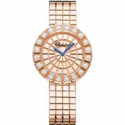 CHOPARD ICE CUBE 36MM ROSE GOLD DIAMOND LADIES WATCH QUARTZ REF: 104015-5001 