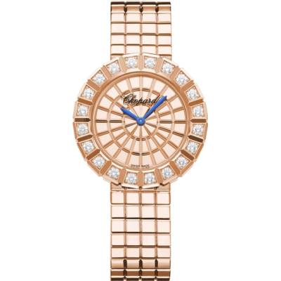 CHOPARD ICE CUBE 36MM ROSE GOLD DIAMOND LADIES WATCH QUARTZ REF: 104015-5001 
