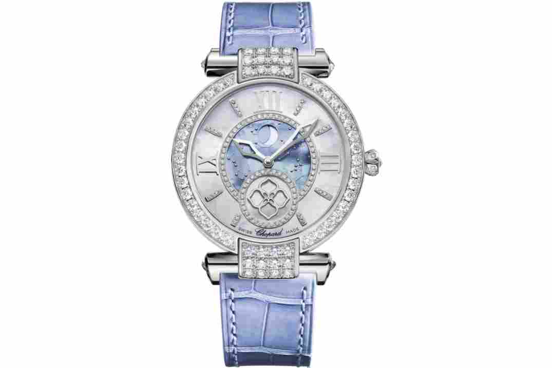 CHOPARD IMPERIALE 36MM MOONPHASE WHITE GOLD MOP DIAL REF: 384246-1001