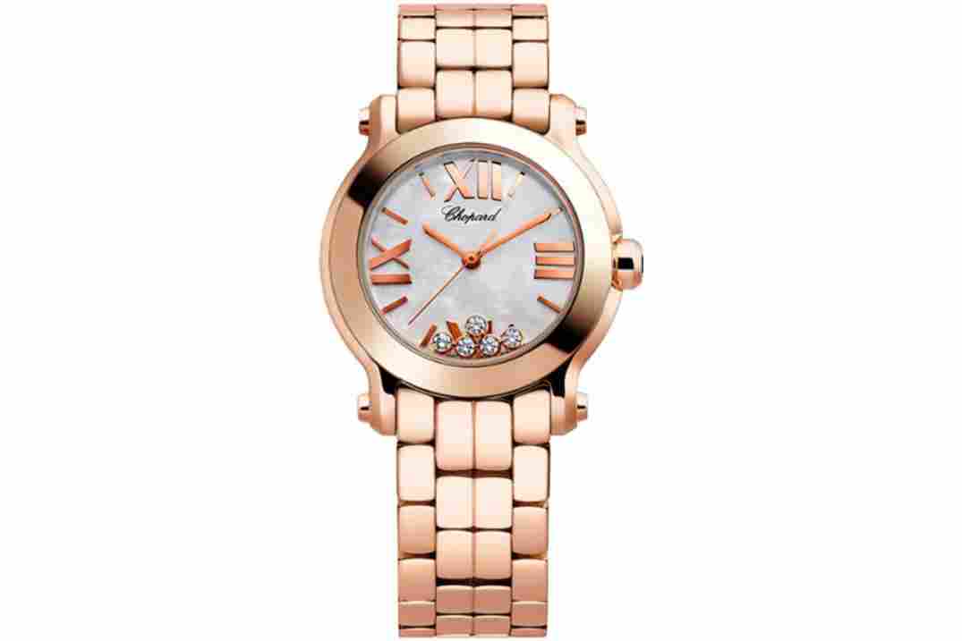 CHOPARD HAPPY HOUR 30MM ROSE GOLD MOP DIAL QUARTZ REF: 274189/5003