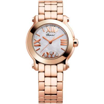 CHOPARD HAPPY HOUR 30MM ROSE GOLD MOP DIAL QUARTZ REF: 274189/5003