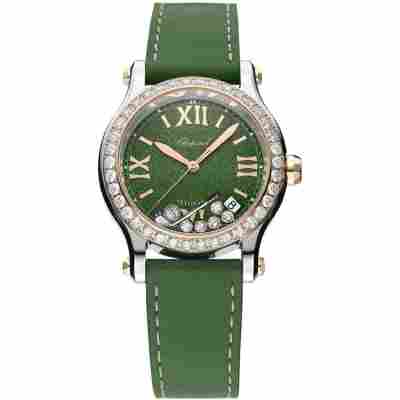 CHOPARD HAPPY HOUR 36MM YELLOW GOLD&STEEL GREEN DIAL REF: 278559-6023