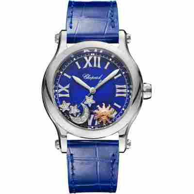 CHOPARD HAPPY HOUR 36MM STEEL BLUE DIAL AUTOMATIC REF: 	278559-3011