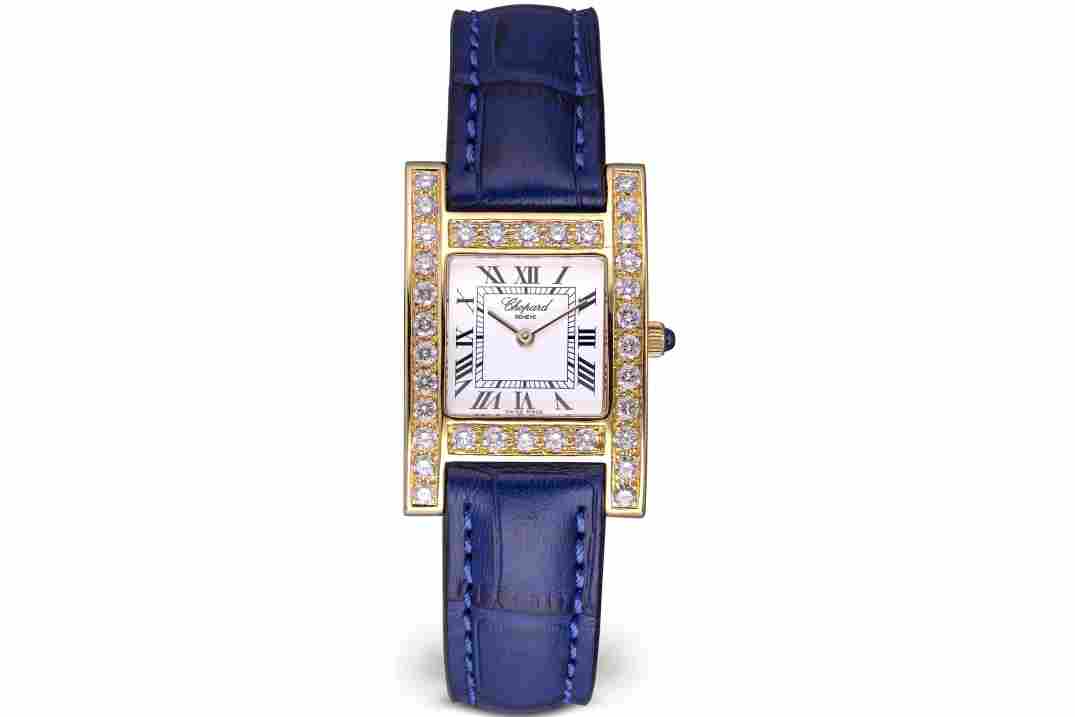 CHOPARD YOUR HOUR 36MM YELLOW GOLD DIAMOND BEZEL QUARTZ REF: 12/7405