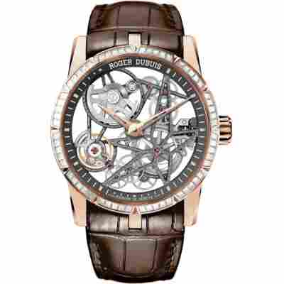 ROGER DUBUIS EXCALIBUR 42MM ROSE GOLD DIAMONDS BEZEL REF: RDDBEX0423