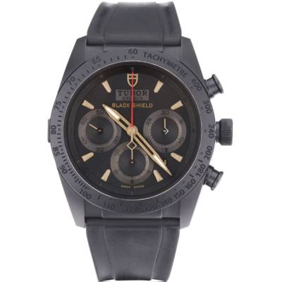 TUDOR FAST RIDER BLACK SHIELD CERAMIC BLACK DIAL 42MM REF: 42000CN