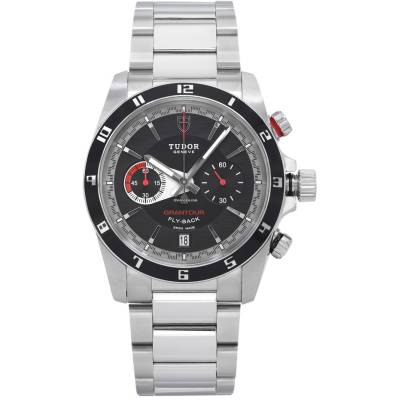 TUDOR GRANTOUR FLYBACK 42MM STAINLESS STEEL BLACK DIAL AUTOMATIC REF: 20550N-95730BLK