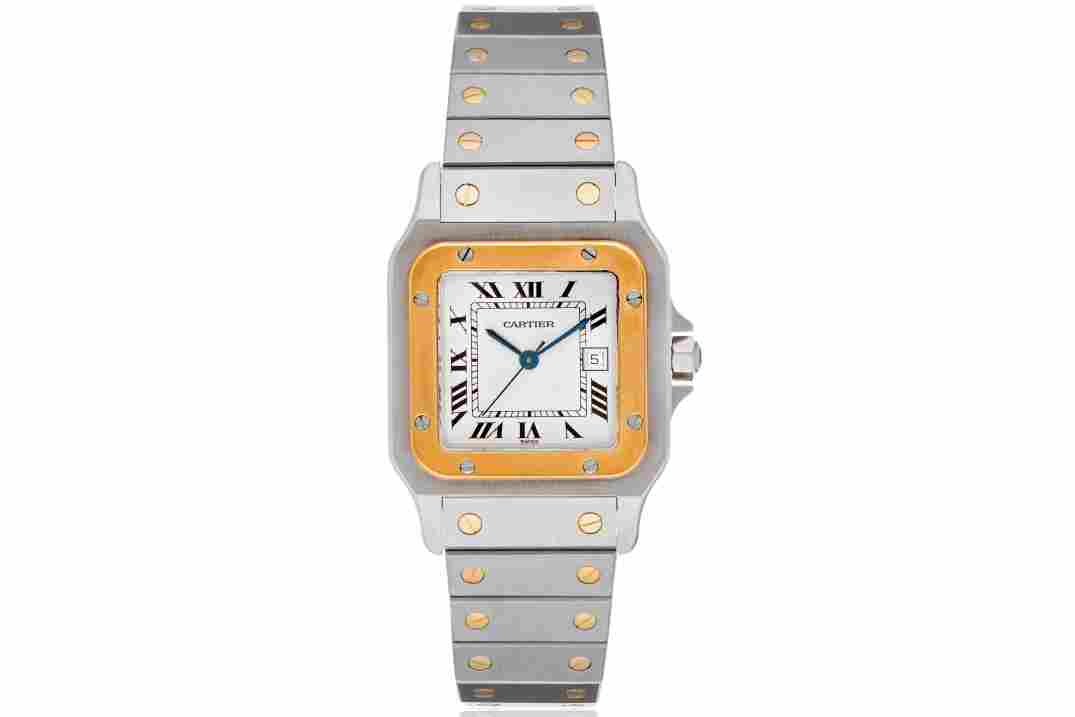 CARTIER SANTOS GALBEE 29X41MM 18K GOLD & STEEL REF: 1172961