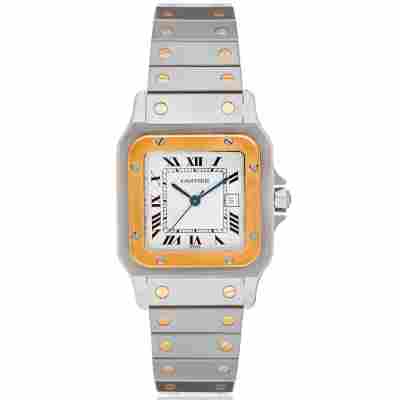 CARTIER SANTOS GALBEE 29X41MM 18K GOLD & STEEL REF: 1172961