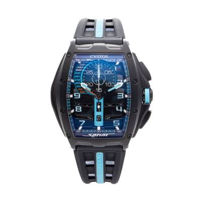 CVSTOS CHALLENGE CHRONO SPRINT TITANIUM 41MM BLUE LIMITED EDITION 30 PCS REF: B00107.4112002
