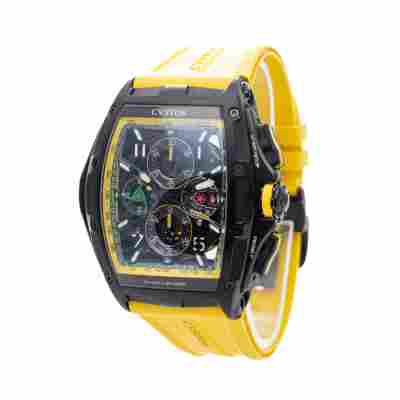 CVSTOS CHALLENGE III CHRONO BLACK STEEL 45MM SKELETONIZED YELLOW REF: B00107.4102001