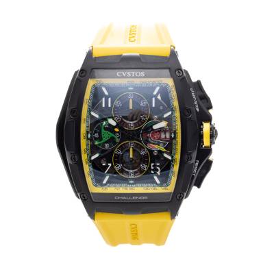 CVSTOS CHALLENGE III CHRONO BLACK STEEL 45MM SKELETONIZED YELLOW REF: B00107.4102001