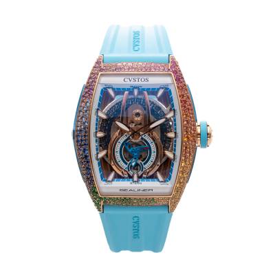 CVSTOS SEALINER PS BICOLOR 5N RED GOLD 41MM RAINBOW SNOW SETTING REF: C00103.4125003