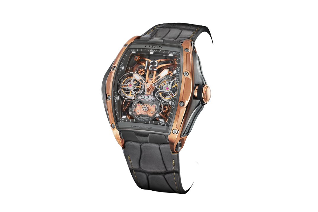 CVSTOS DOUBLE TOURBILLON CHALLENGE RED GOLD BRANCARD 41MM REF: 2