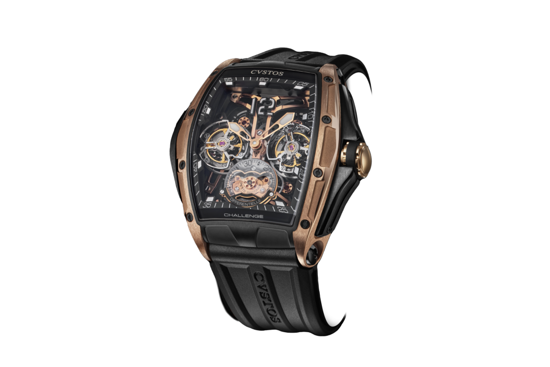 CVSTOS DOUBLE TOURBILLON CHALLENGE 5N RED GOLD BRANCARD TITANIUM REF: 3