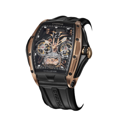 CVSTOS DOUBLE TOURBILLON CHALLENGE 5N RED GOLD BRANCARD TITANIUM REF: 3