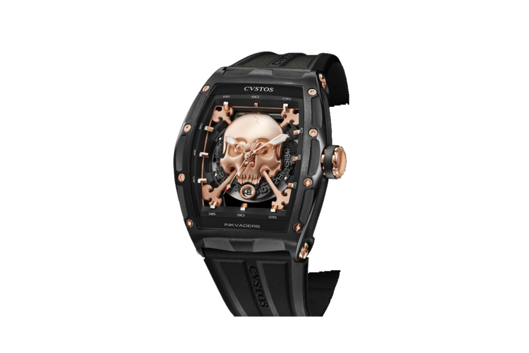 CVSTOS JETLINER II SKULL INKVADERS BLACK STEEL / 5N  41MM REF: A10101.4105001