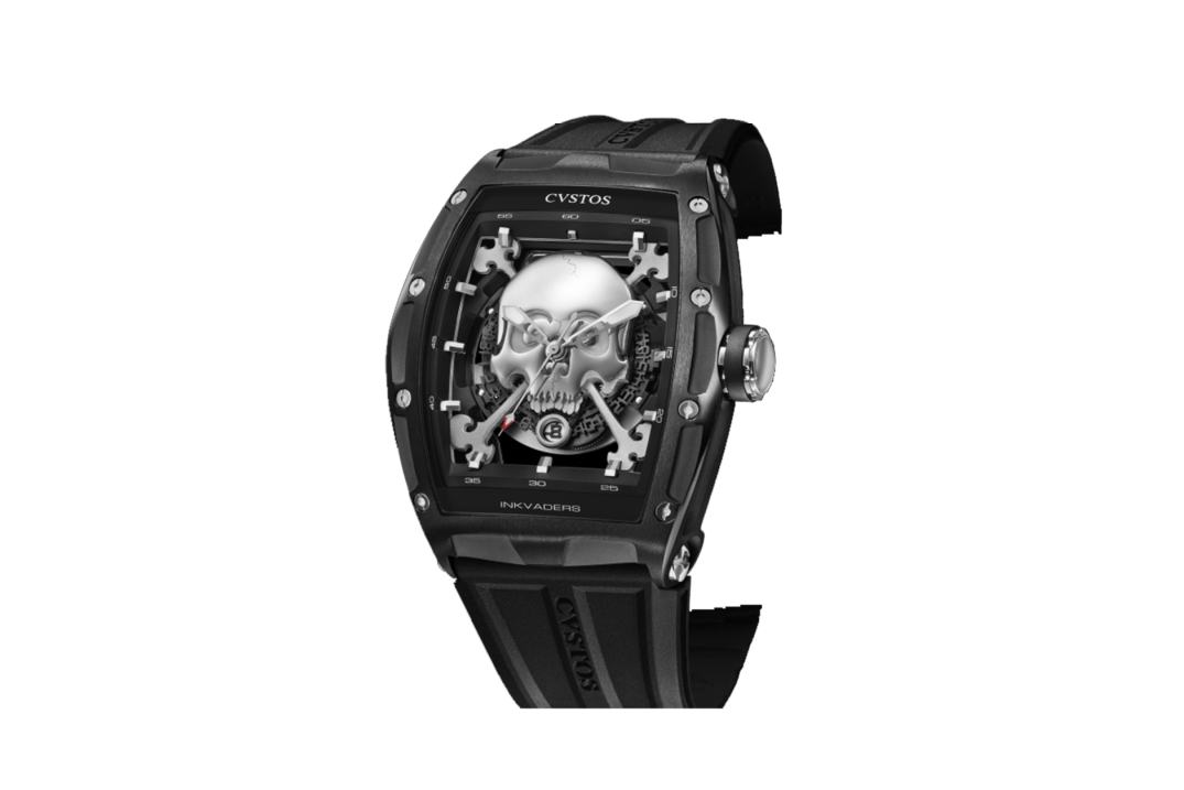 CVSTOS JETLINER II SKULL INKVADERS BLACK STEEL / TITANIUM 41MM A10101.4106001