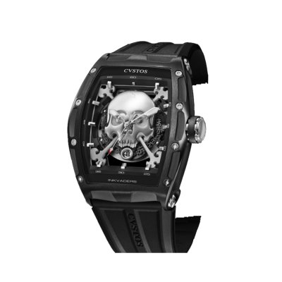 CVSTOS JETLINER II SKULL INKVADERS BLACK STEEL / TITANIUM 41MM A10101.4106001