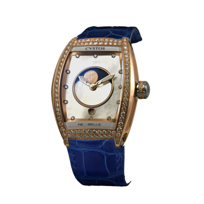 CVSTOS RE-BELLE MOON 5N RED GOLD / DIAMOND 1 ROW WHITE MOP 36MM REF: D00109.3620002