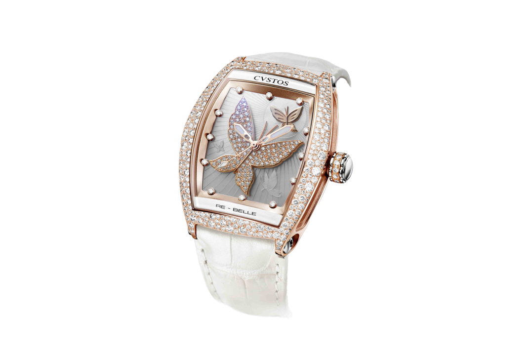 CVSTOS RE-BELLE PAPILLON 5N RED GOLD DIAMOND BUTTERFLY MOP DIAL REF: D00101.3628004