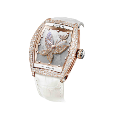 CVSTOS RE-BELLE PAPILLON 5N RED GOLD DIAMOND BUTTERFLY MOP DIAL REF: D00101.3628004