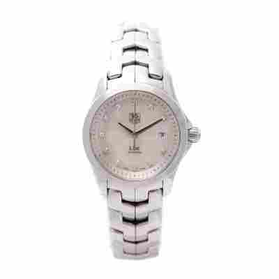 TAG HEUER LINK LADY 27MM QUARTZ STAINLESS STEEL FULL SET REF: WJF1317.BA0572