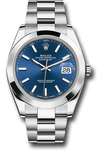 ROLEX DATEJUST 41MM STAINLESS STEEL BLUE DIAL REF: 126300