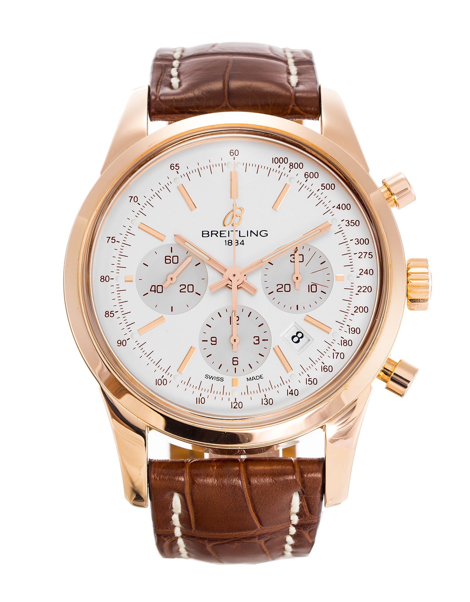 BREITLING TRANSOCEAN CHRONOGRAPH 43 MM ROSE GOLD REF: RB0152