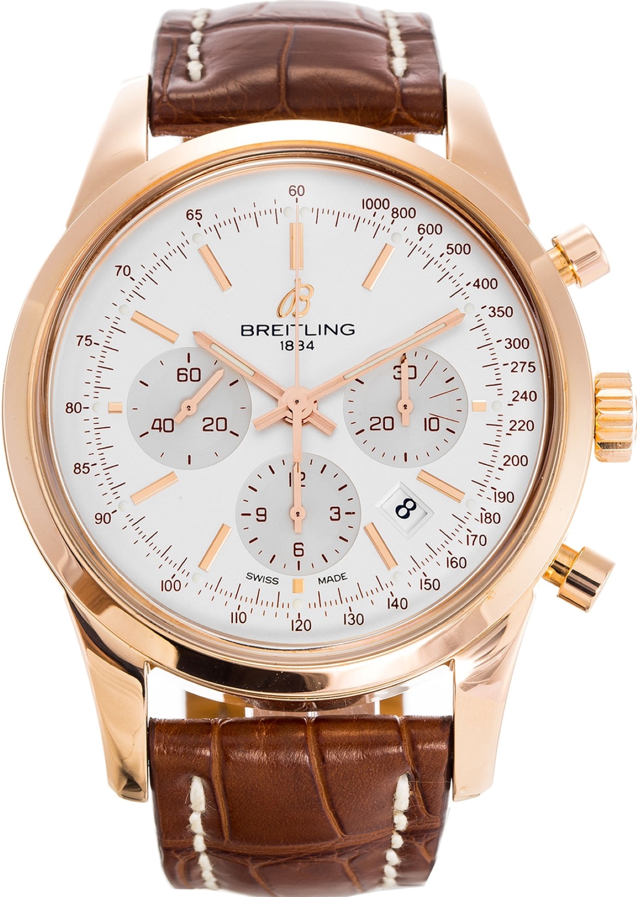 BREITLING TRANSOCEAN CHRONOGRAPH 43 MM ROSE GOLD REF: RB0152