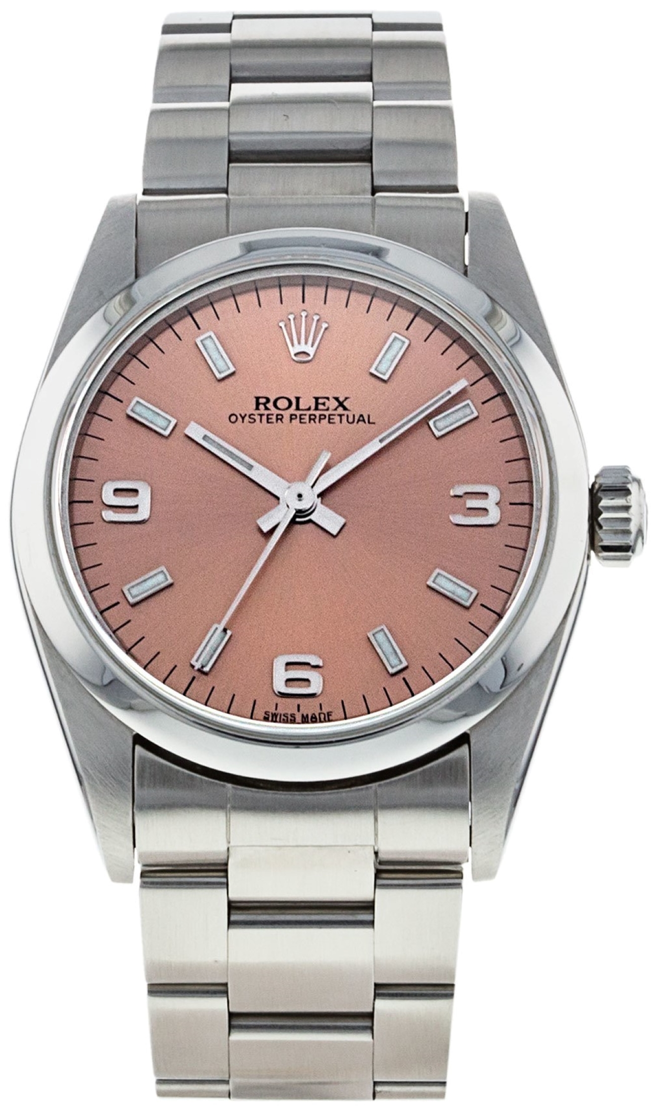 ROLEX OYSTER PERPETUAL SALMON DIAL 31MM REF: 77080