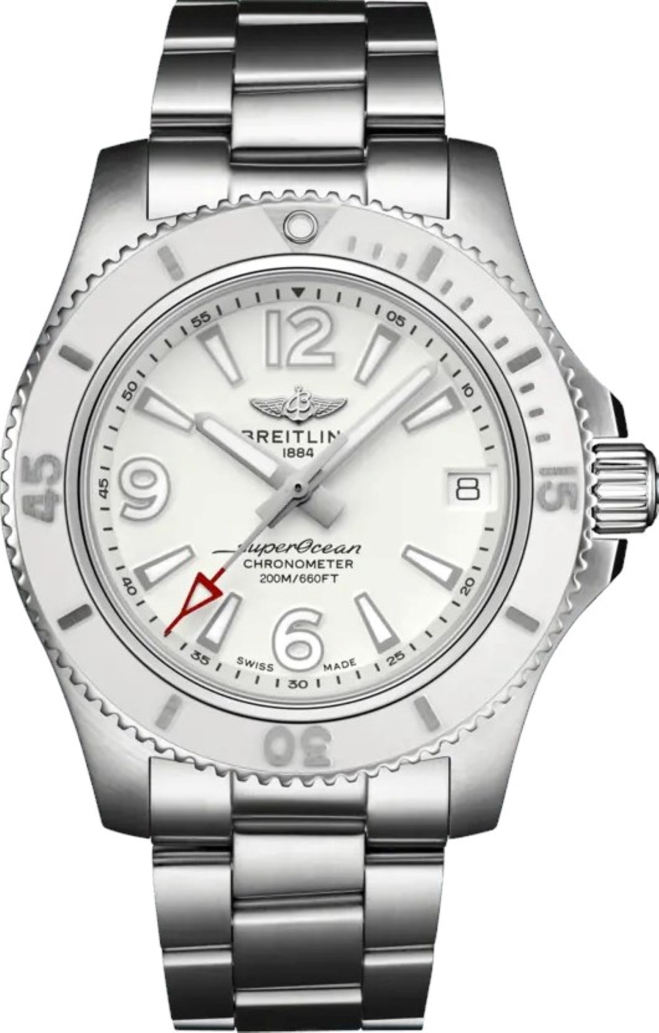 BREITLING SUPEROCEAN 36MM WHITE DIAL AUTOMATIC REF: A17316D21A1A1
