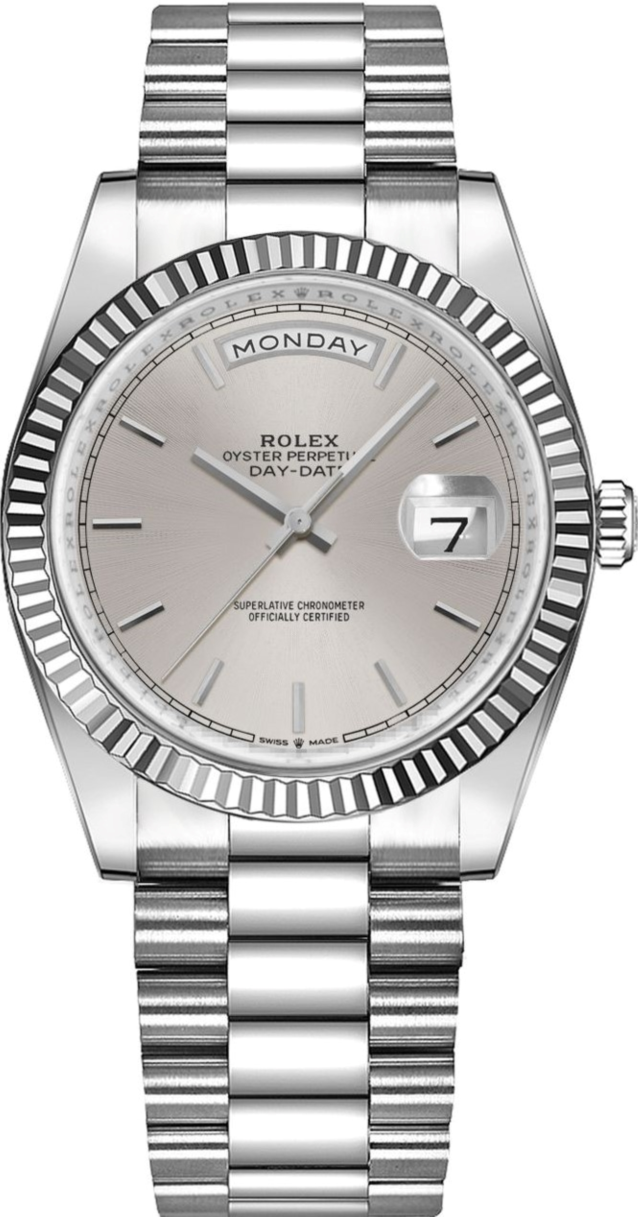 ROLEX DAY-DATE 36 WHITE GOLD PRESIDENT AUTOMATIC REF: 128349RBR