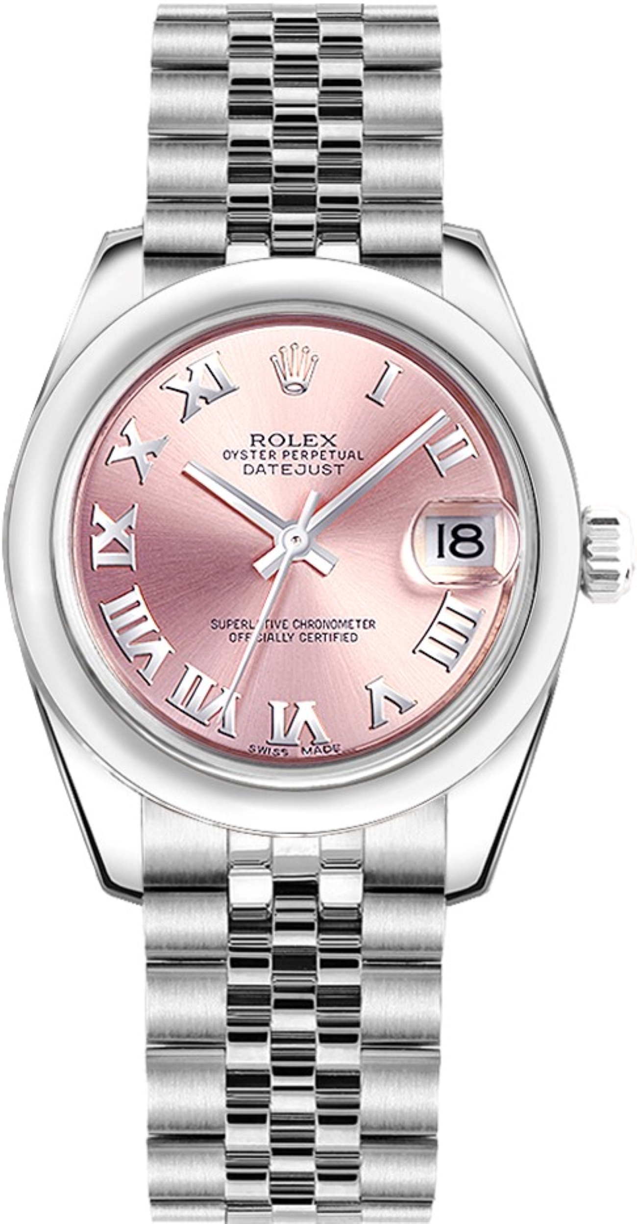 ROLEX DATEJUST 31 PINK DIAL JUBILEE AUTOMATIC REF: 67480