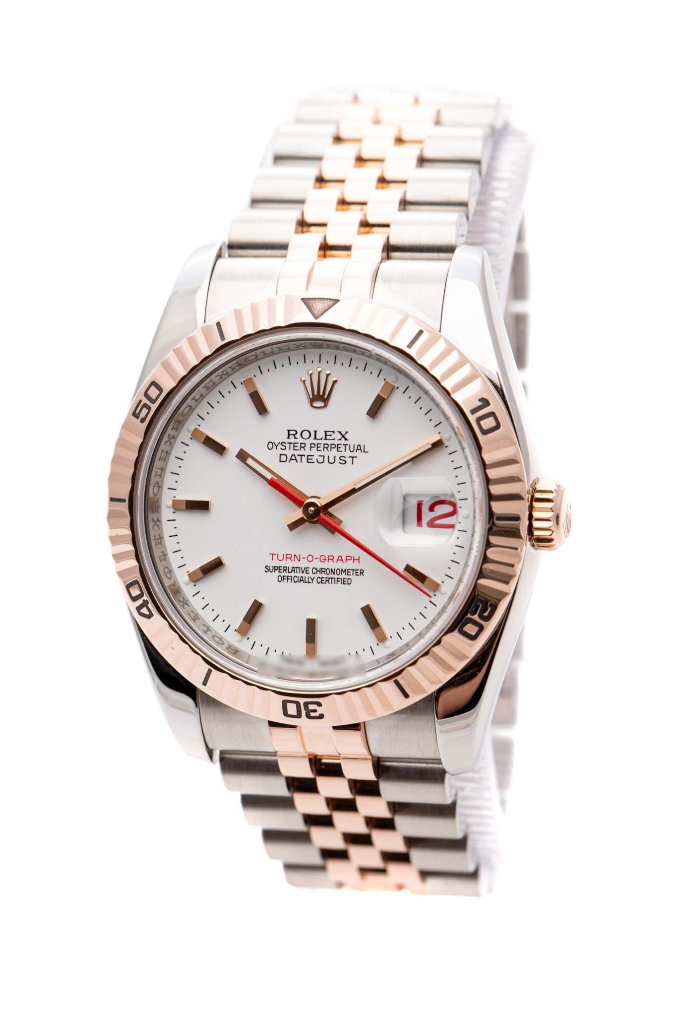 ROLEX DATEJUST TURN-O-GRAPH ROSE GOLD&STEEL 36MM AUTOMATIC REF: 116261